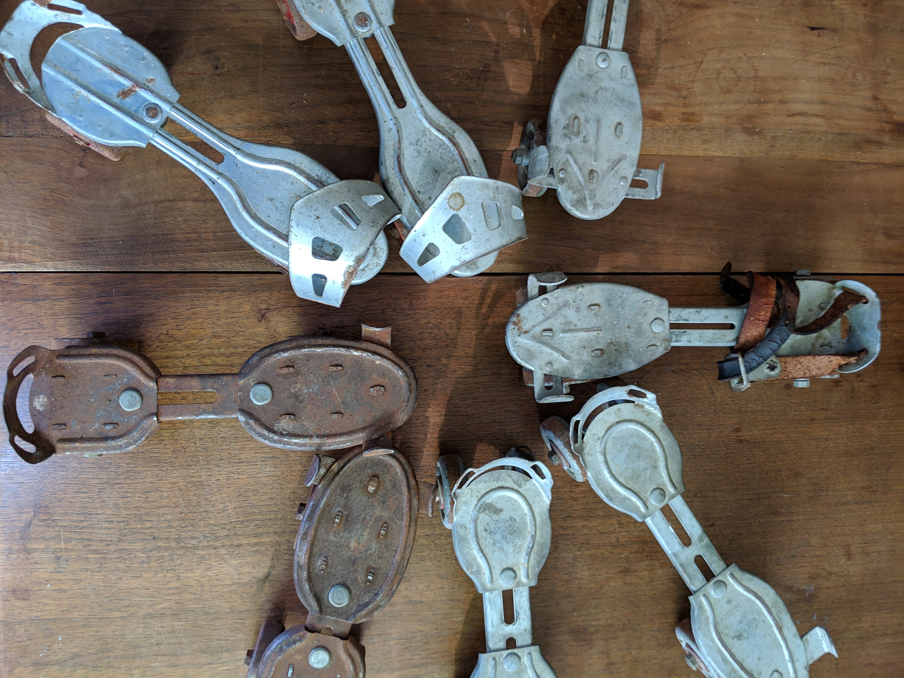 Antique Roller Skates. Clip on Skates. Vintage Metal Skates. Etsy