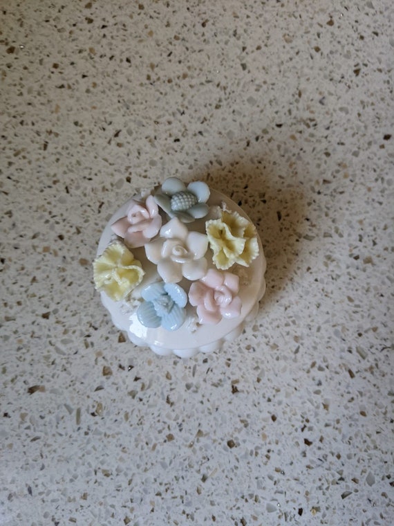 Floral Ring Box. Porcelain Engagement Ring Box. C… - image 3