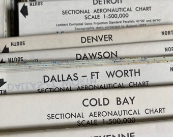 N - Z Aeronautical Chart. Vintage City Aeronautical Symbols. Sectional Aeronautical Charts. Vintage City Maps.