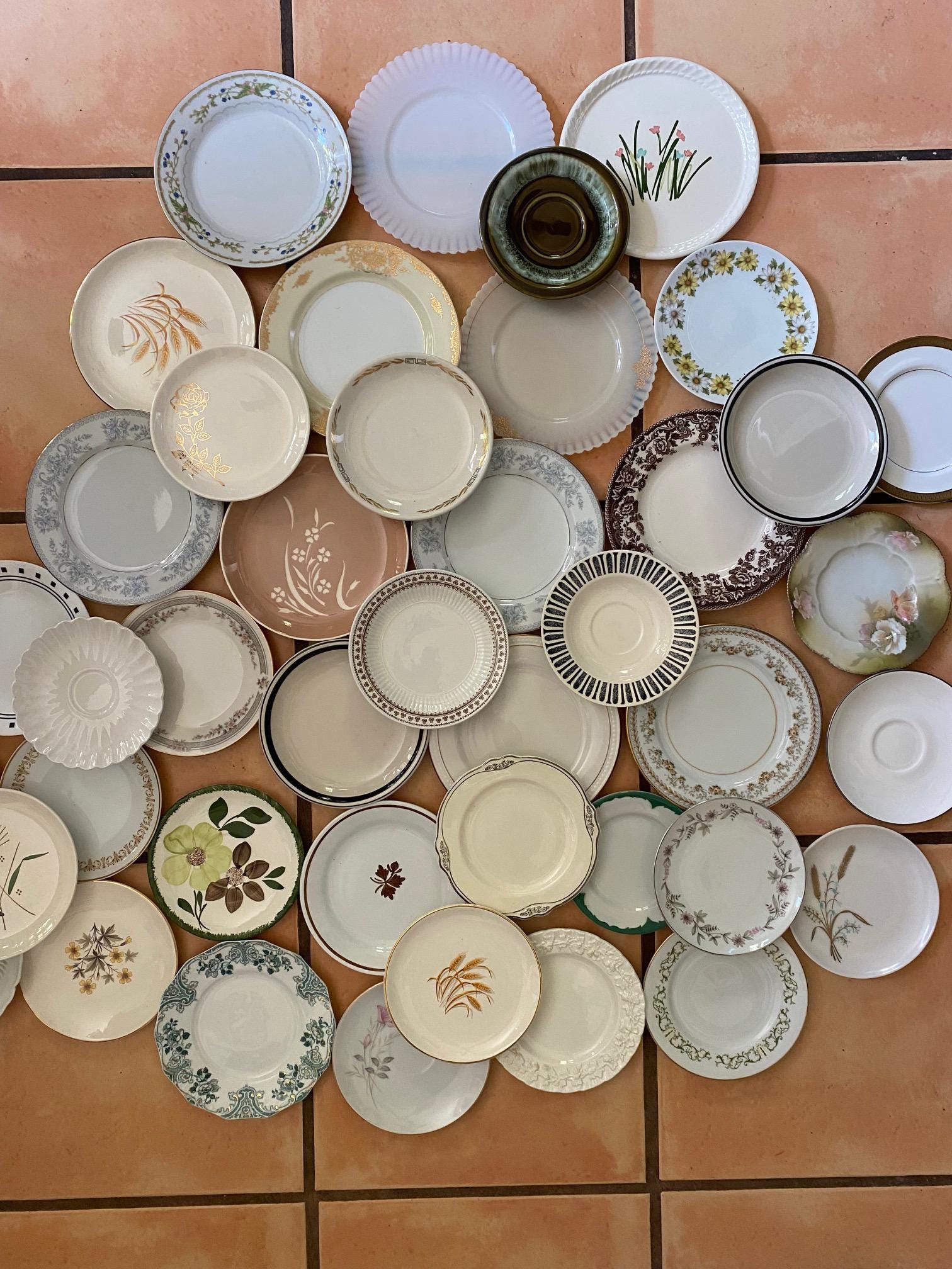 Vintage Blue Plate Wall Set - Etsy