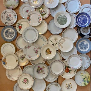 Set Small China Plates. Mix Match Dessert/Cake Plates. Vintage Retro Mix Match. Choose Color SCHEME. READ Item Details. Sets 8 or 12