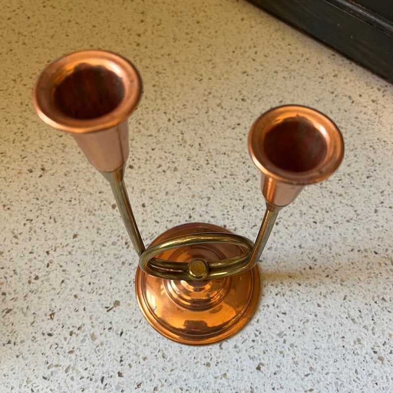 Vintage Copper Decor. Copper Candlesticks Cauldron Pitcher. Etsy