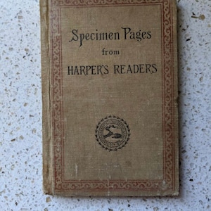 1880s Reading Handbook. Harper&#39;s Readers Textbook. Over 20 Illustrations. Antique Textbook.