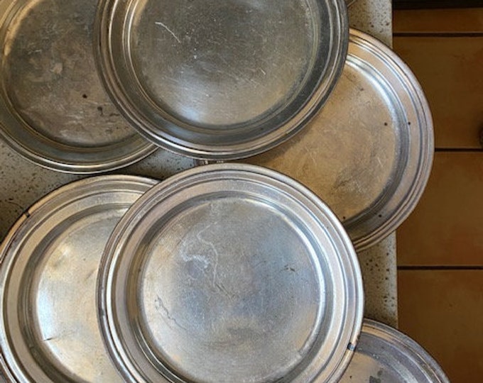 Heavy Silver Tray. International Silver Distressed Round Tray