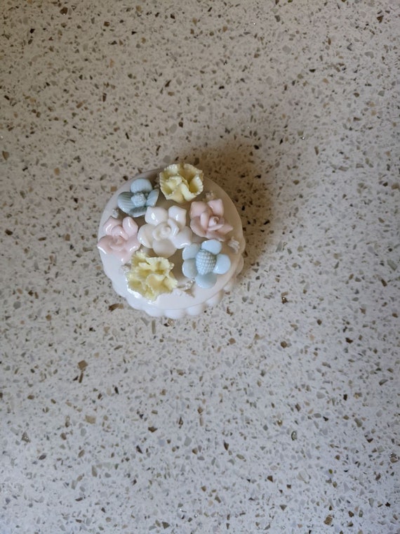 Floral Ring Box. Porcelain Engagement Ring Box. C… - image 5