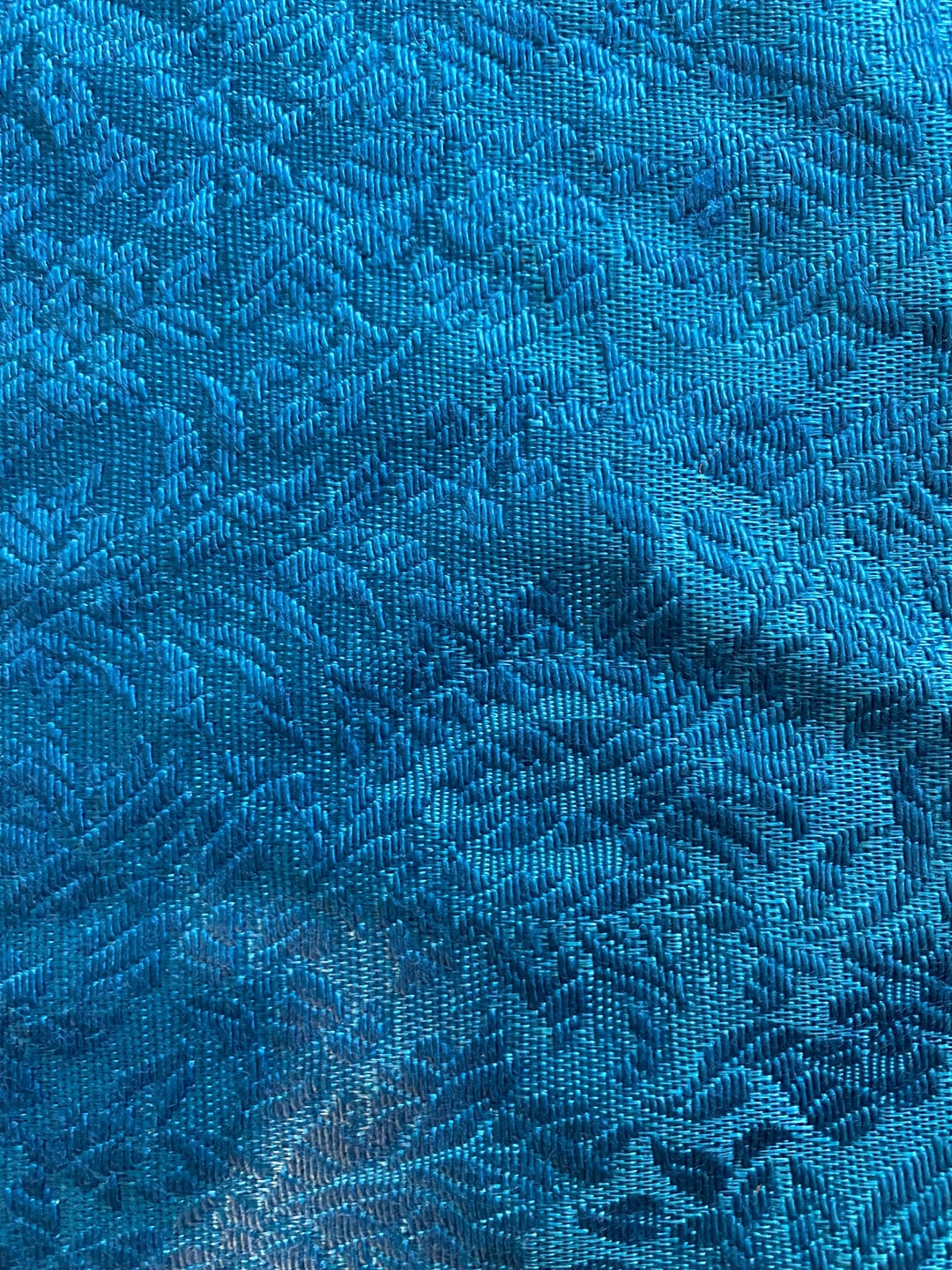 Blue Drapery Fabric. Embossed Royal Blue Lined Fabric. Black Etsy