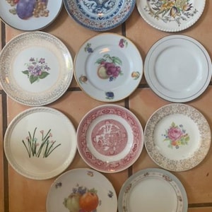 Vintage Wall Plate. Mix Match Cake/Salad/Party/Wall Plates. Lovely Fruit, Floral, Vintage Plates. Buy 1 or More.