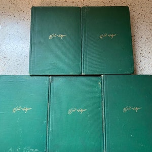 5-cloth-shakespeare-5-green-gold-antique-books-hardback-set