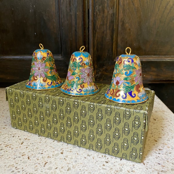 Cloisonne christmas bells