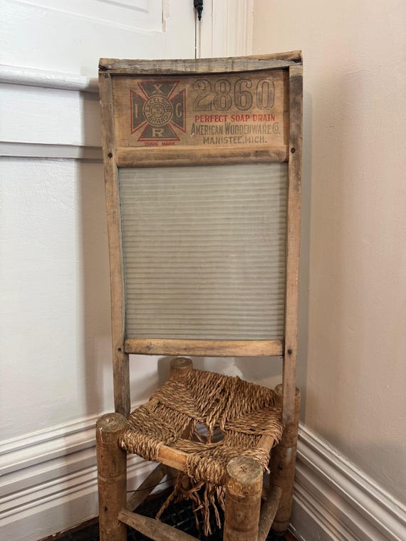 Vintage Large Washboard. American Woodenware. 24 X 12 Inches