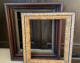 Marbleized Antique Frame. Antique Wood Frame.  2 Frames or Combined into 1 Frame. Deep Shadow Box Picture Frame. Choice