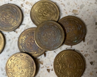 80s Chuck Cheese Token. Vintage Pizza Coins. Token Memorabilia. Metal Tokens. 1982 and No Year Tokens