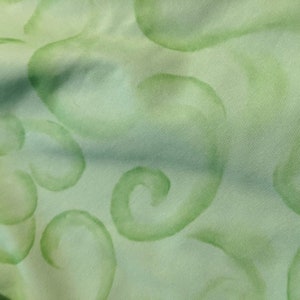 Retro Green Polyester. Lime Green Swirl Polyester. Hippie Home Decor or Clothing Fabric