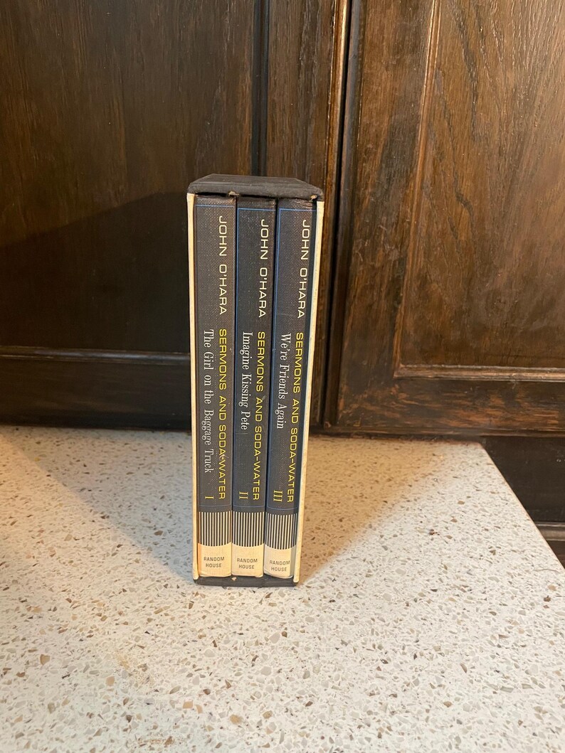 3 Book Set. John O'Hara Sermons Soda Water. Vintage 1st Edition Books. Excellent Condition 1960s Books. Black Small Collectible Books image 4