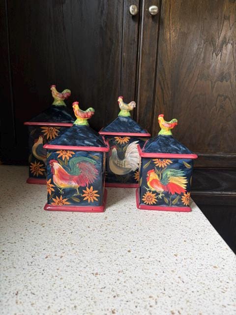 Susan Winget Sunflower Canisters - Etsy