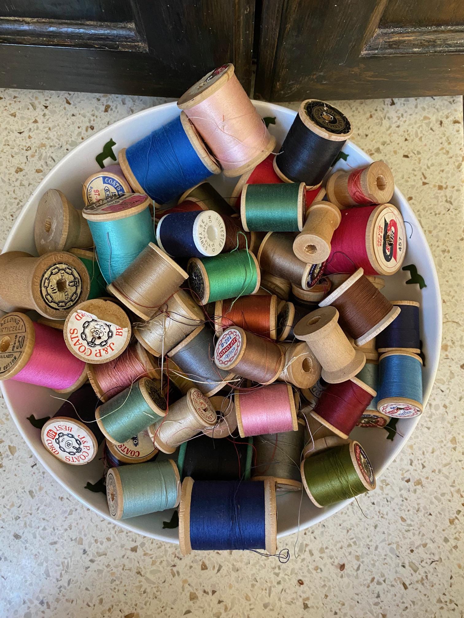Old Colorful Spools. Many Colors Wood Spools Thread. Buy Few or All. - Etsy