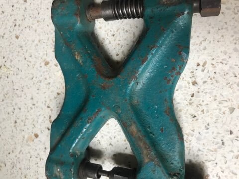 Antique Rivet Setting Tool. Vintage Iron Press Punch Hand | Etsy