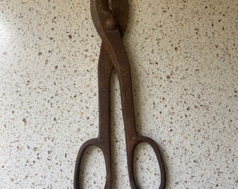 13 Inch Farm Shears. Distressed Farm Scissors. Aged Shears, Clippers, Cutters. Industrial, Farm, Outdoor, Ranch Tool