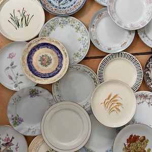 Appetizer, Party Plates. Dessert/Cake China Plates. Vintage Retro Mix Match. Choose Color Scheme. READ Item Details.