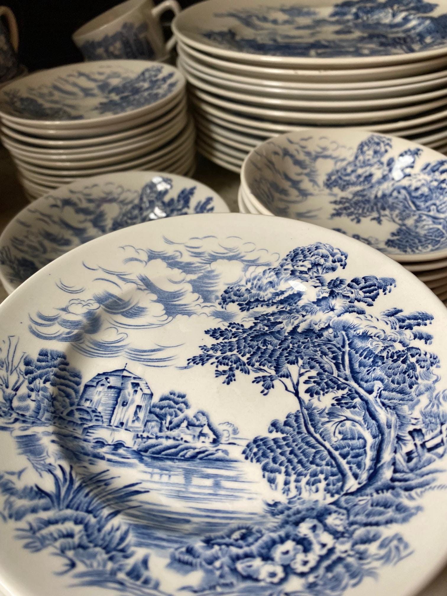 青と白の皿 - Etsy 日本