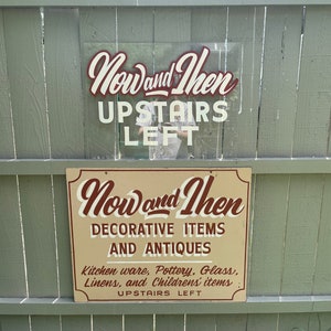 Real Store Signs. Old Antique Store Signs. Used Signs from a Thrift/Antique Store. 2 Signs. Large Vintage Store Signs. Choice