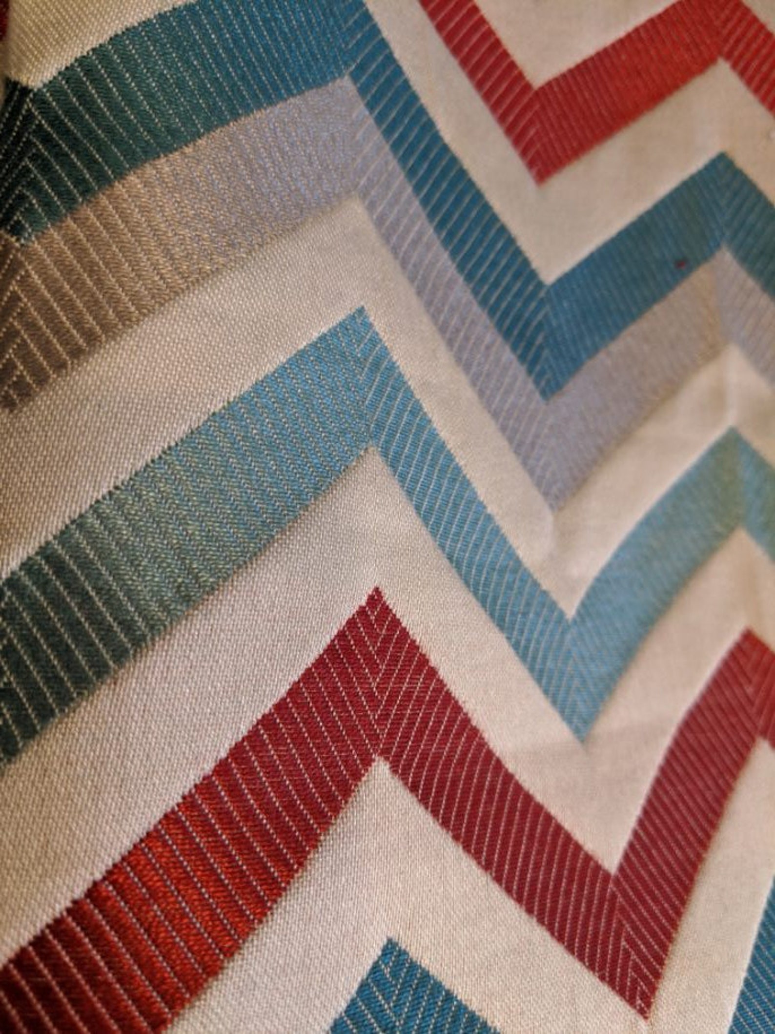 Chevron Jacquard Fabric. Chevron Upholstery Fabric. Teal Etsy