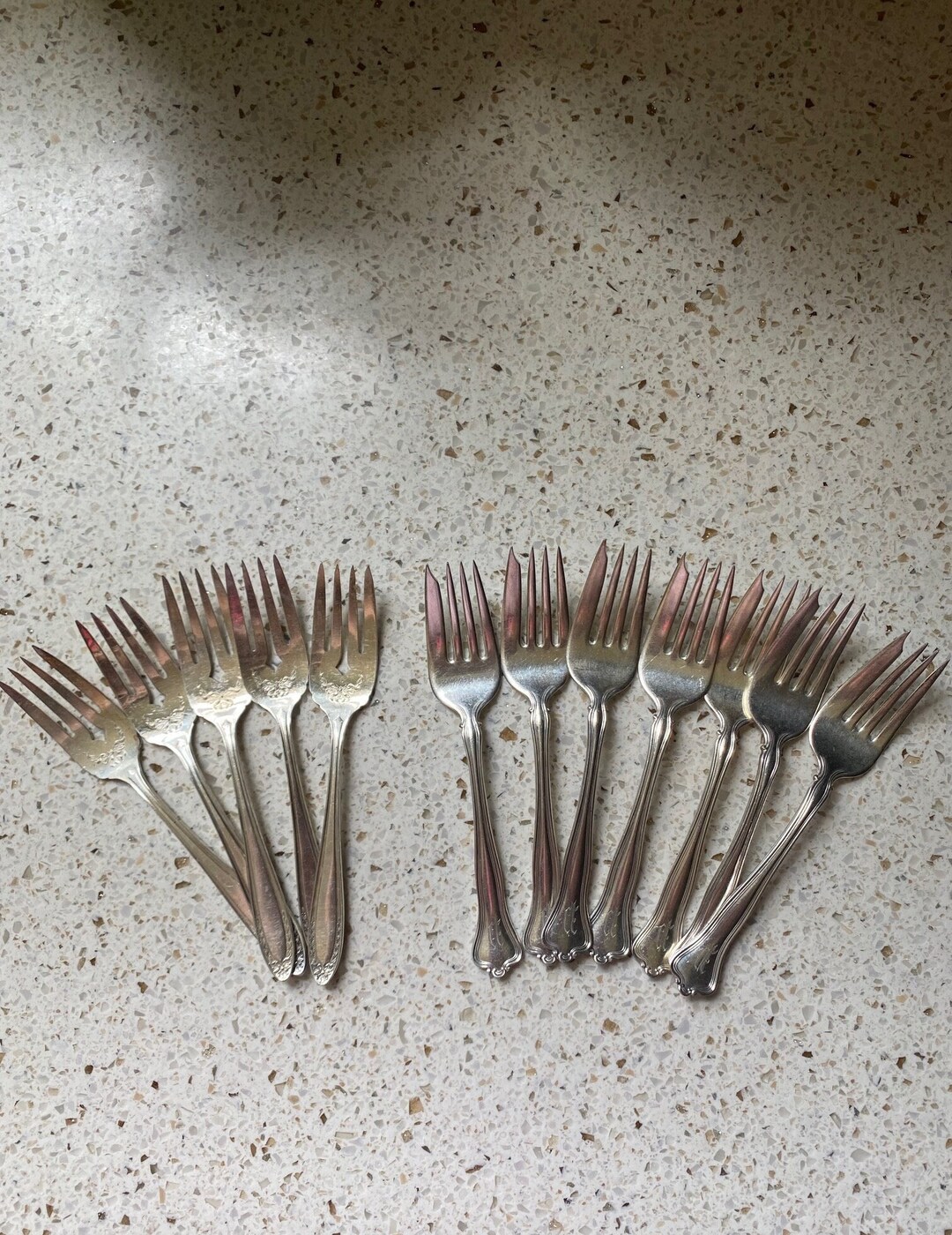 Sets of Cake Forks. 2 Sets of Dessert Forks. Silver Plate Cake Etsy