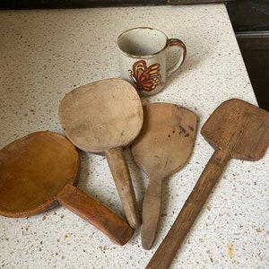 Butter Wood Paddle/Scoop. Antique Wood Kitchen Tool. Collectible Kitchen Wood Tool/Gadget/Utensil. Thanksgiving/Wedding/Fall Decor