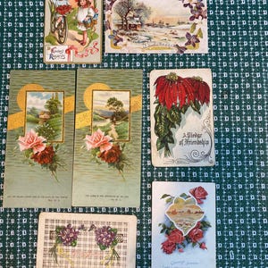 Wahl Antique Valentine. Antiker Valentinstag. Freundschaft, elterliche, romantisch, kokett, Blumen, Herz Thema Antique Greeting. Rahmenbar. (2)
