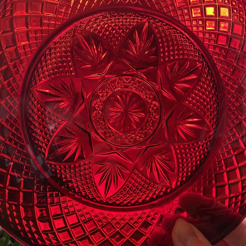 Red R Red Starburst Bowls - Etsy
