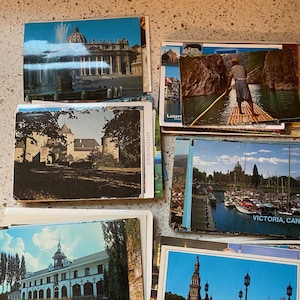 Cartes postales d'outre-mer. Européenne, Asie, Australie, Amérique du Sud, cartes postales anciennes. Destination de voyage, Fête/Mariage Occasion/Inutilisé/Mélange