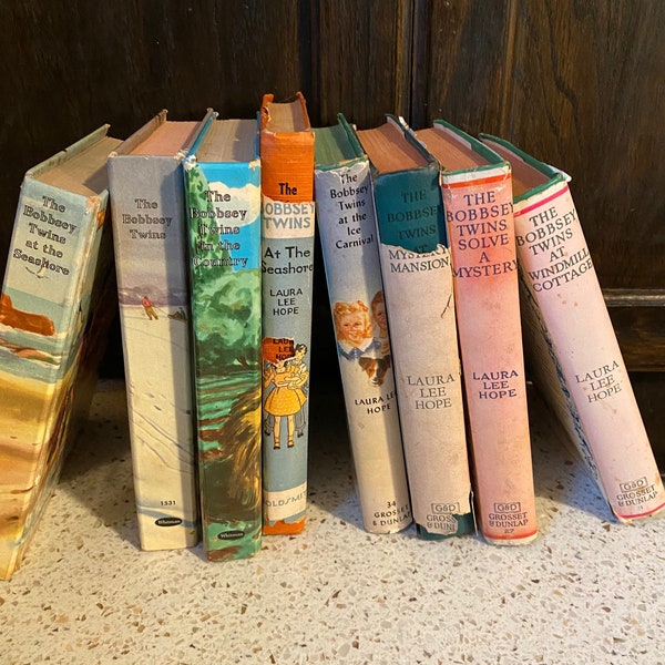 Bobbsey Twins Books.  Vintage Kids Books.  Old Colorful Kids Novels. You Choose Book You Want. Collectible Childrens Book Set