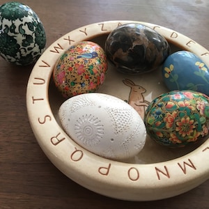 Antique Rabbits Alphabet Dish. Easter Ceramic Decor. Baby Nursery  Gift. Peter Rabbit. Garden Rabbit. Farm Decor. To the Moon and Back