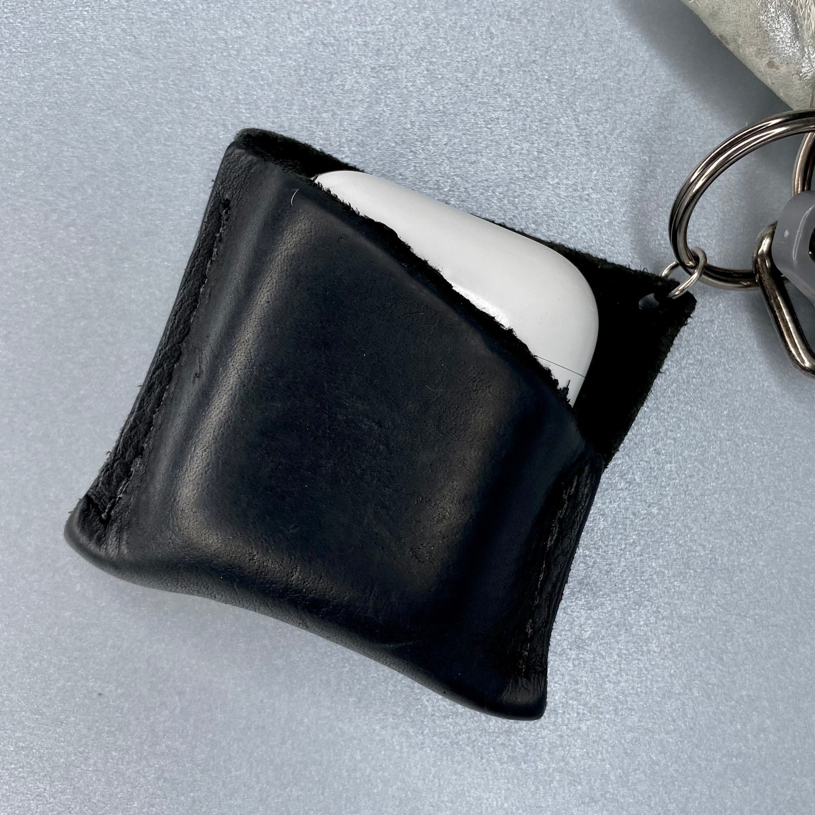 Leather AirPod Holder Key Chain Etsy