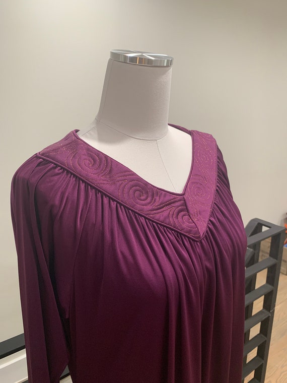 1970s purple maxi dress by Bill Tice