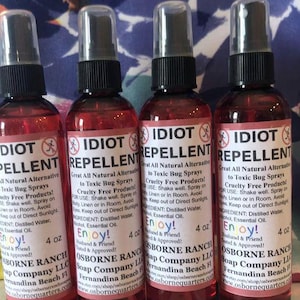 IDIOT REPELLENT - All Natural Bug Repellent, Spray Repellent, Fun Gift for Anybody, Gag Gift