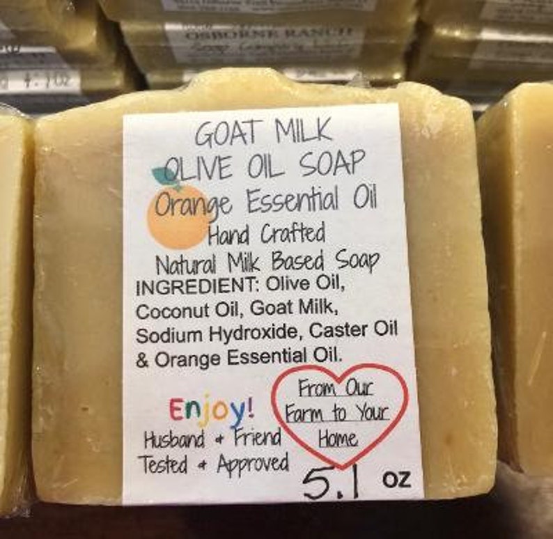 GOAT MILK Olive Oil Soap With Fresh Goat Milk From Our Farm, Hand