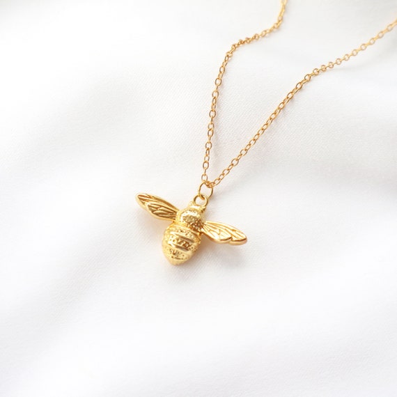 Queen Bumble Bee Necklace 18k Gold plated Bee Jewellery