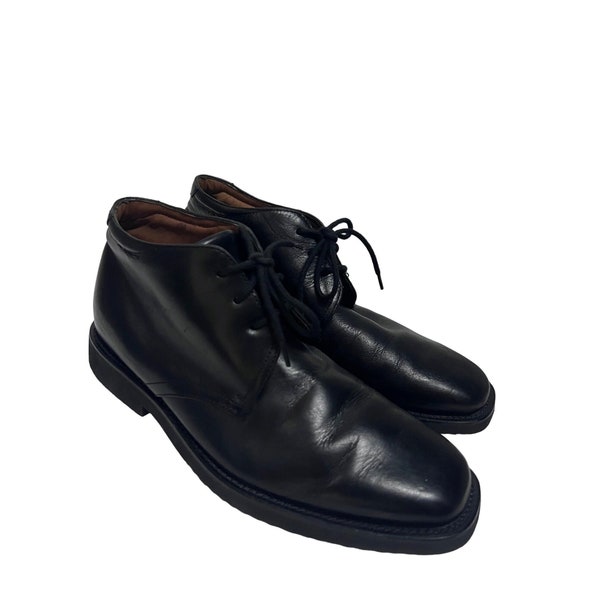 Florsheim FLites Chukka Ankle Boots US 10D Black Leather Lace Up Shoes