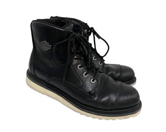Harley Davidson Leather Motorcycle Boots, Full Eagle Logo  display picture 1