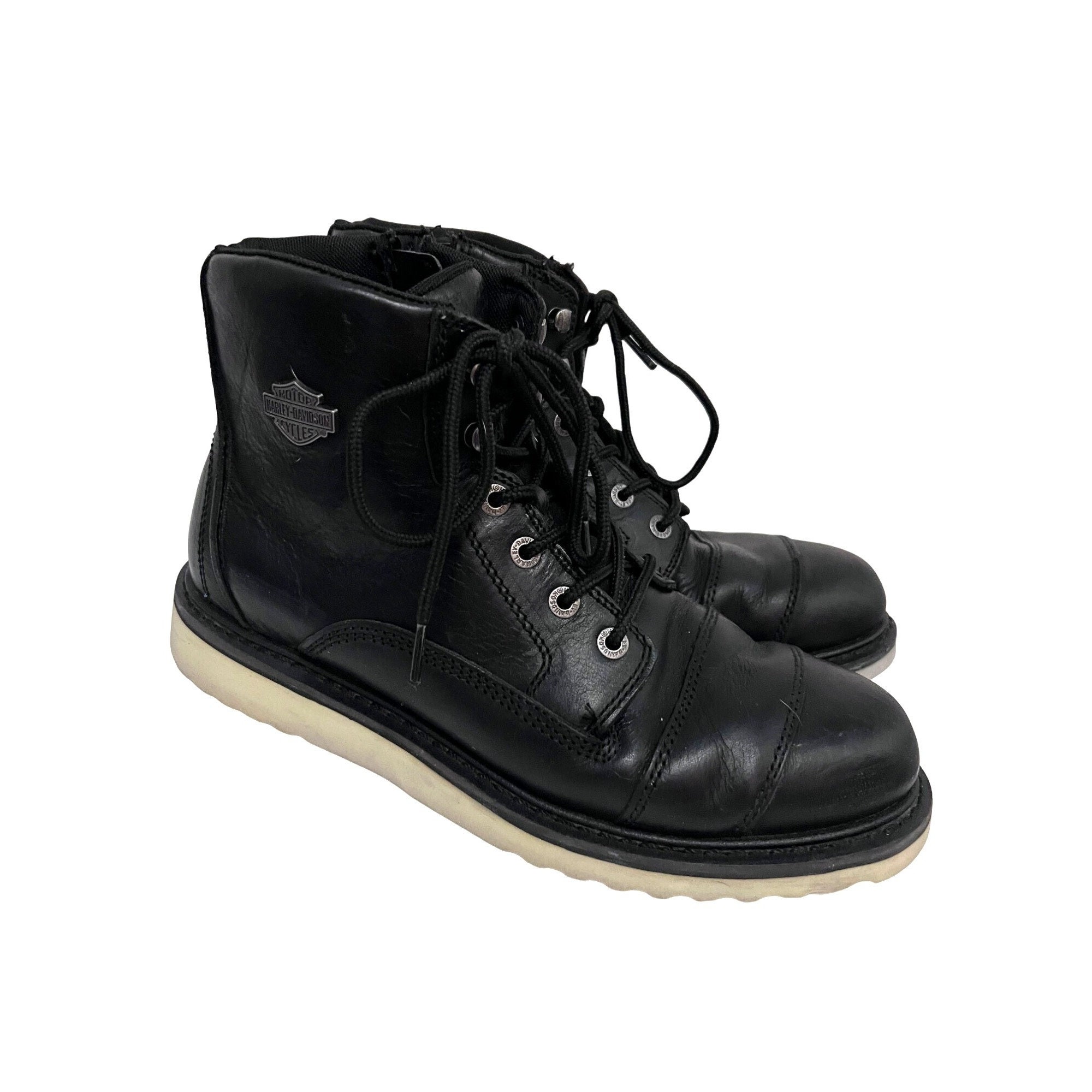 Harley-Davidson Black High Top Moto Boots Side Zip Men’s 11.5 Men main image 4