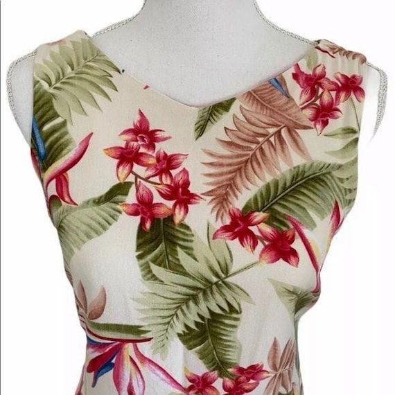 La Cabana Womens Hawaiian Floral Sleeveless Midi … - image 5