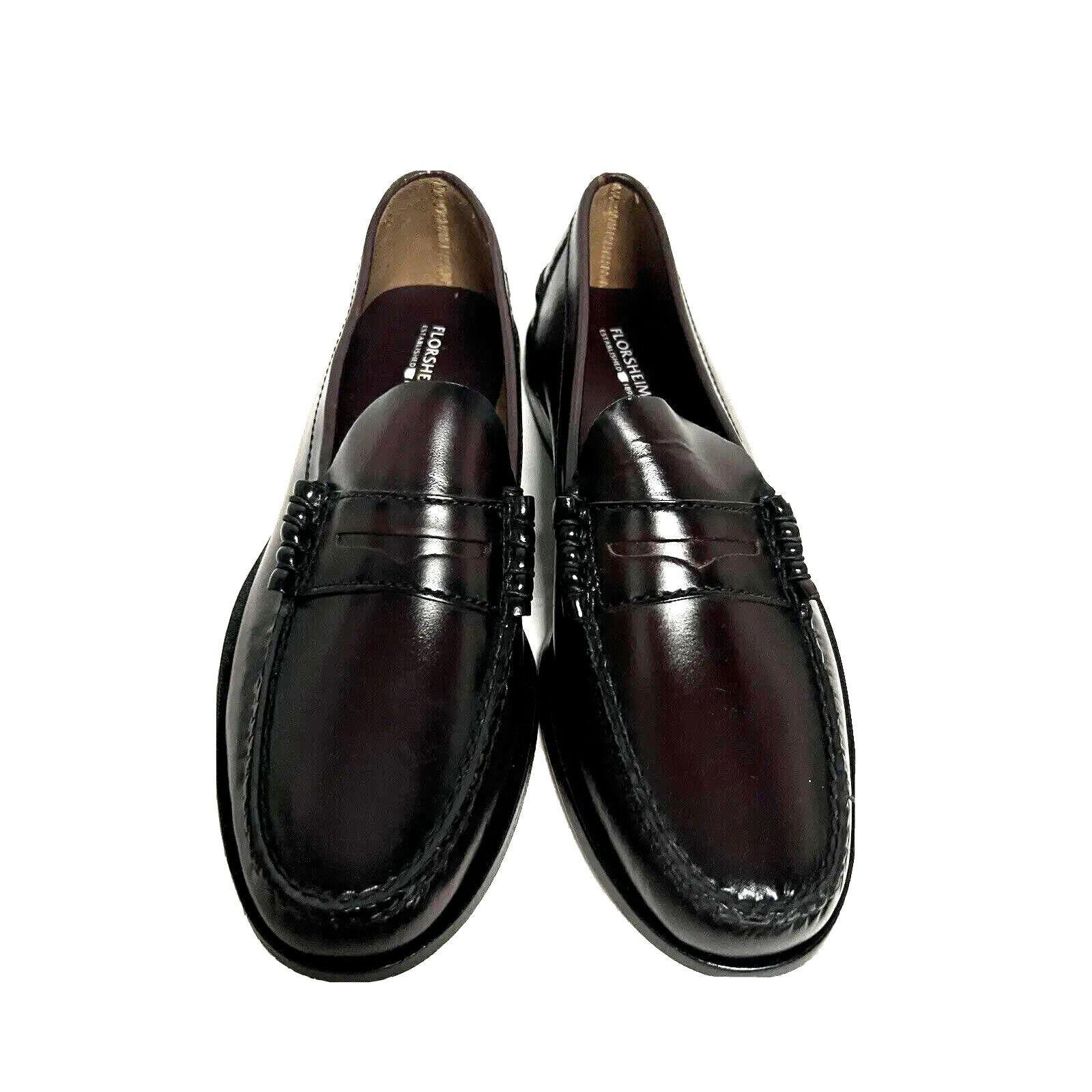 Florsheim Burgundy Penny Loafers 9.5 Florsheim Berkley Burgundy Leather Penny Loafers Dress Shoes  main image 3