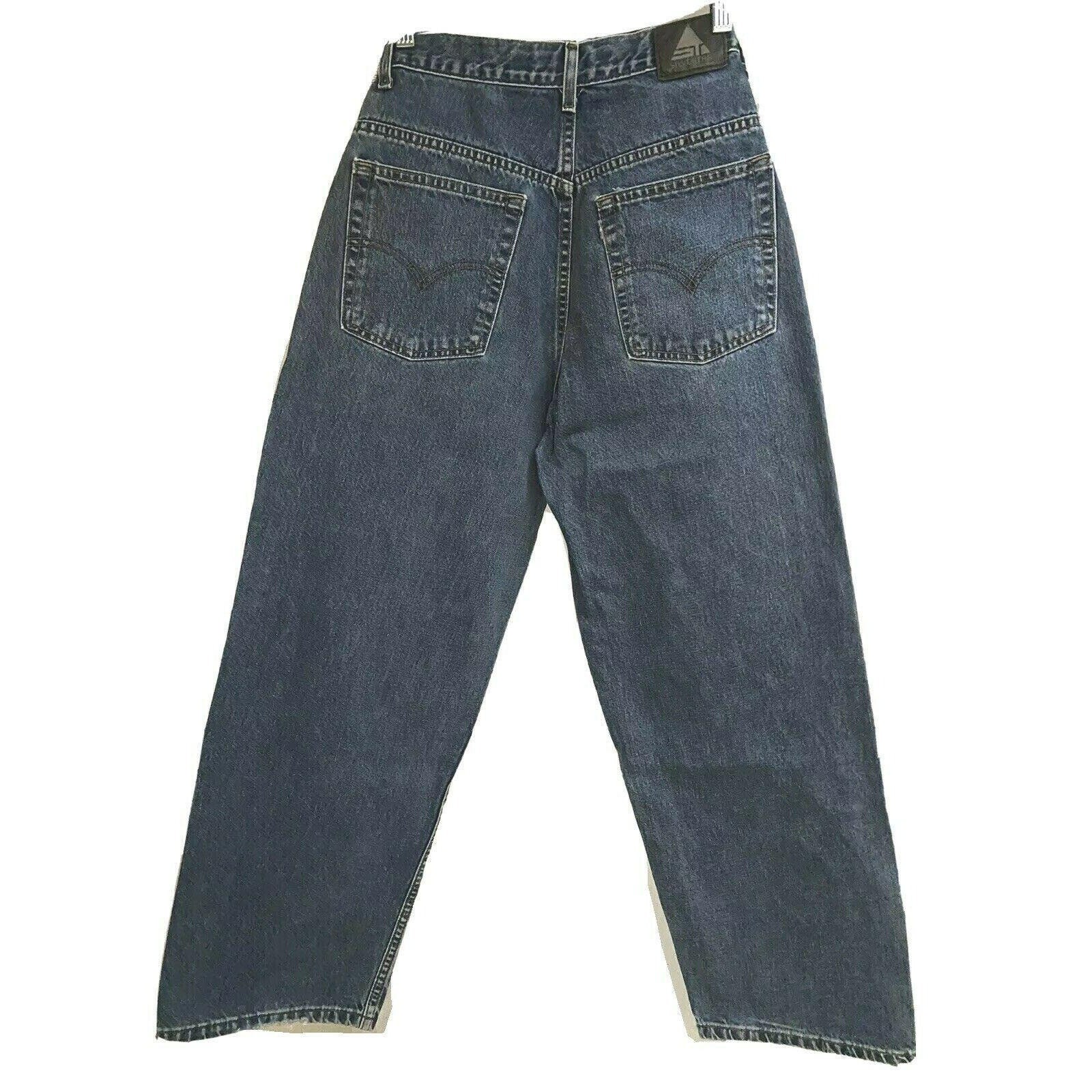 Vintage Levis Silvertab Baggy Azul Denim Jeans 30x29 Etsy