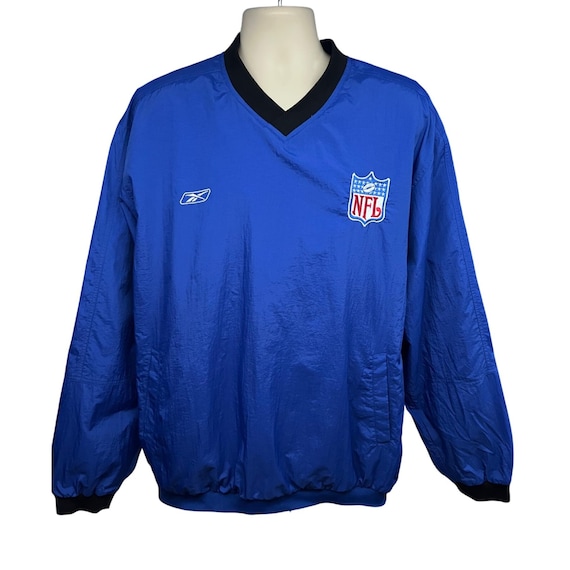 NFL Football Vintage 90s Reebok Blue Windbreaker V-neck Lined