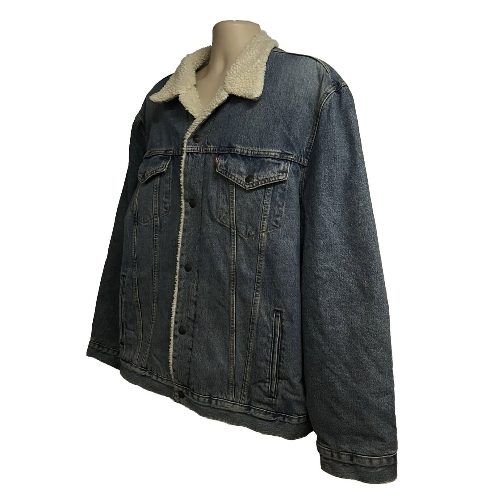 3xl sherpa clearance lined denim jacket