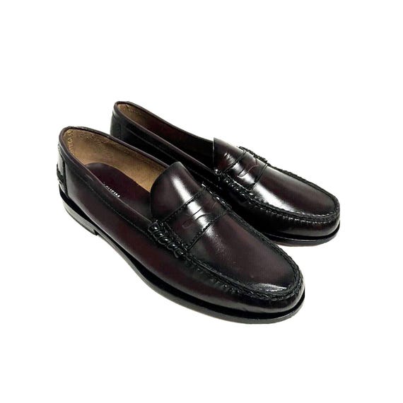 Florsheim Berkley Burgundy Leather Penny Loafers Dress Shoes  display picture 2