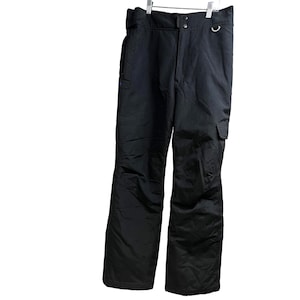 Slalom Herr Svarta Cargo Skidbyxor Små Vattentäta Isolerade Dragkedjefickor 32x30