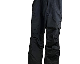Slalom Mens Black Cargo Ski Snow Pants Small Waterproof Insulated Zip Pockets 32x30