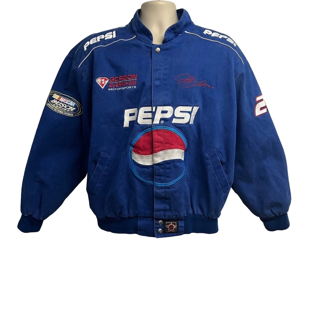 Jeff Gordon Vintage Nascar Pepsi Snap Front Blue Race Jacket 2XL USA - Etsy